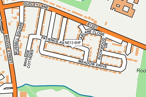 NE13 6HF map - OS OpenMap – Local (Ordnance Survey) NE13 6HF map - OS OpenMap – Local (Ordnance Survey)