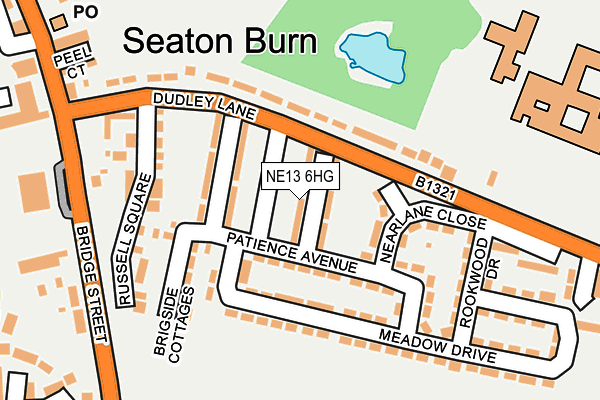 NE13 6HG map - OS OpenMap – Local (Ordnance Survey) NE13 6HG map - OS OpenMap – Local (Ordnance Survey)