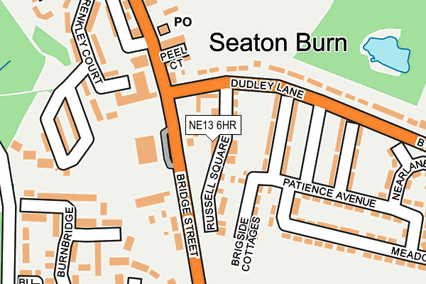 NE13 6HR map - OS OpenMap – Local (Ordnance Survey)
