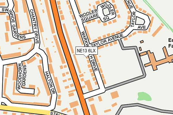 NE13 6LX map - OS OpenMap – Local (Ordnance Survey) NE13 6LX map - OS OpenMap – Local (Ordnance Survey)