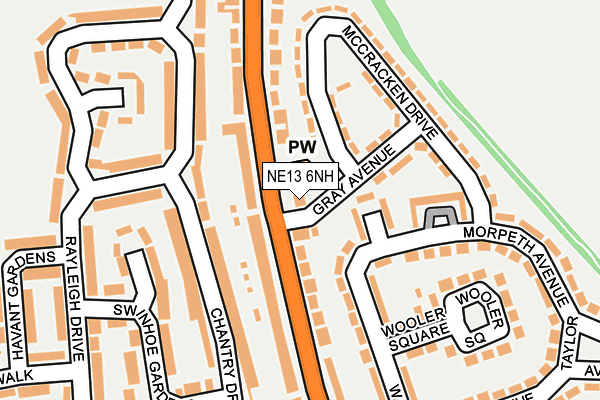 NE13 6NH map - OS OpenMap – Local (Ordnance Survey) NE13 6NH map - OS OpenMap – Local (Ordnance Survey)