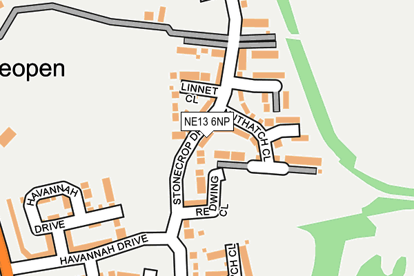 NE13 6NP map - OS OpenMap – Local (Ordnance Survey) NE13 6NP map - OS OpenMap – Local (Ordnance Survey)
