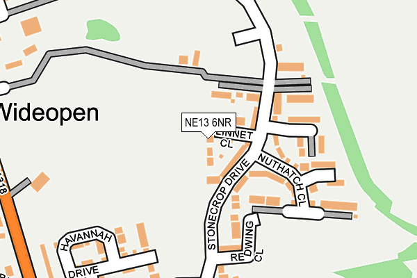 NE13 6NR map - OS OpenMap – Local (Ordnance Survey) NE13 6NR map - OS OpenMap – Local (Ordnance Survey)