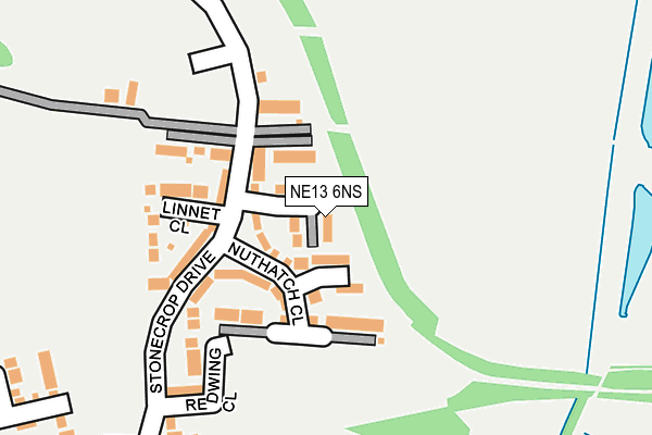NE13 6NS map - OS OpenMap – Local (Ordnance Survey) NE13 6NS map - OS OpenMap – Local (Ordnance Survey)