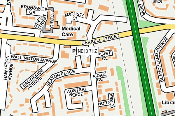NE13 7HZ map - OS OpenMap – Local (Ordnance Survey) NE13 7HZ map - OS OpenMap – Local (Ordnance Survey)