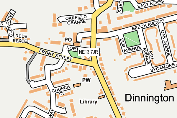 NE13 7JR map - OS OpenMap – Local (Ordnance Survey) NE13 7JR map - OS OpenMap – Local (Ordnance Survey)