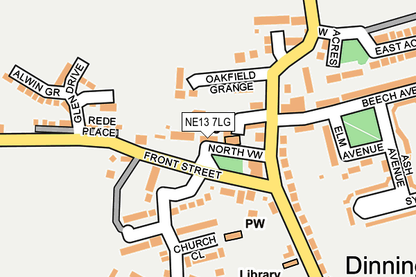 NE13 7LG map - OS OpenMap – Local (Ordnance Survey) NE13 7LG map - OS OpenMap – Local (Ordnance Survey)