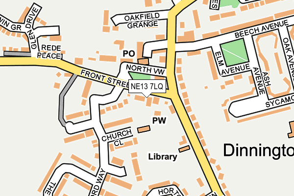 NE13 7LQ map - OS OpenMap – Local (Ordnance Survey) NE13 7LQ map - OS OpenMap – Local (Ordnance Survey)