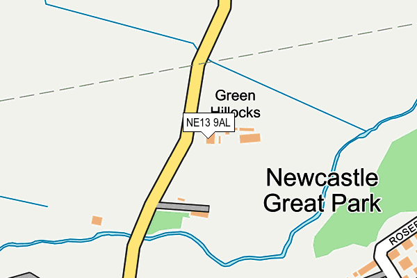 NE13 9AL map - OS OpenMap – Local (Ordnance Survey) NE13 9AL map - OS OpenMap – Local (Ordnance Survey)