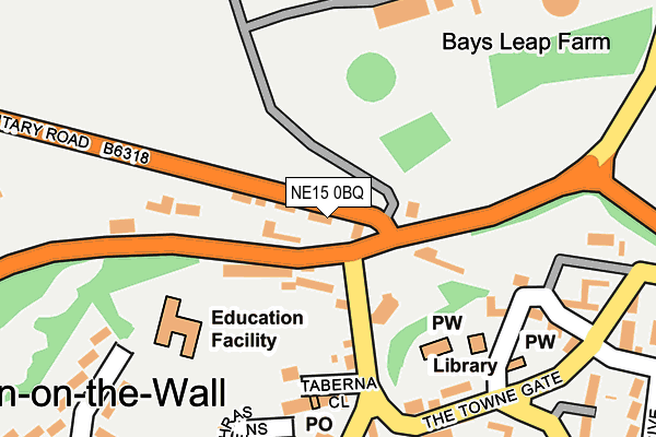 NE15 0BQ map - OS OpenMap – Local (Ordnance Survey) NE15 0BQ map - OS OpenMap – Local (Ordnance Survey)