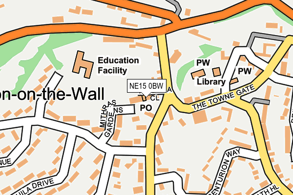 NE15 0BW map - OS OpenMap – Local (Ordnance Survey) NE15 0BW map - OS OpenMap – Local (Ordnance Survey)