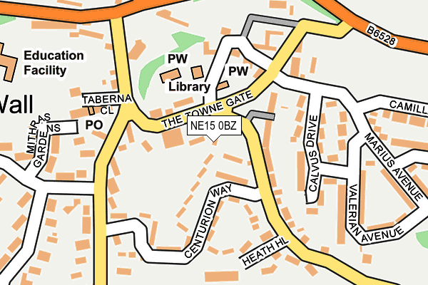 NE15 0BZ map - OS OpenMap – Local (Ordnance Survey) NE15 0BZ map - OS OpenMap – Local (Ordnance Survey)