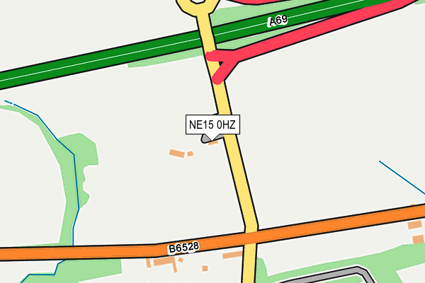 NE15 0HZ map - OS OpenMap – Local (Ordnance Survey) NE15 0HZ map - OS OpenMap – Local (Ordnance Survey)
