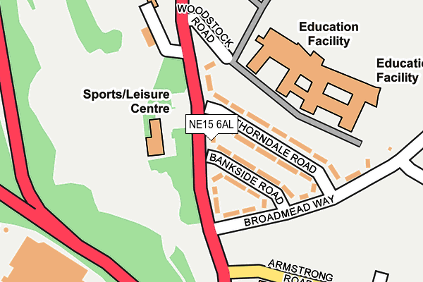 NE15 6AL map - OS OpenMap – Local (Ordnance Survey) NE15 6AL map - OS OpenMap – Local (Ordnance Survey)