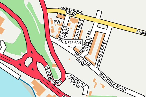 NE15 6AN map - OS OpenMap – Local (Ordnance Survey) NE15 6AN map - OS OpenMap – Local (Ordnance Survey)