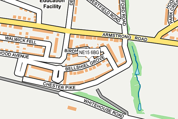 NE15 6BG map - OS OpenMap – Local (Ordnance Survey) NE15 6BG map - OS OpenMap – Local (Ordnance Survey)
