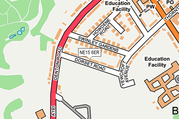 NE15 6ER map - OS OpenMap – Local (Ordnance Survey) NE15 6ER map - OS OpenMap – Local (Ordnance Survey)
