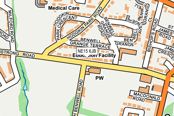 NE15 6JB map - OS OpenMap – Local (Ordnance Survey) NE15 6JB map - OS OpenMap – Local (Ordnance Survey)