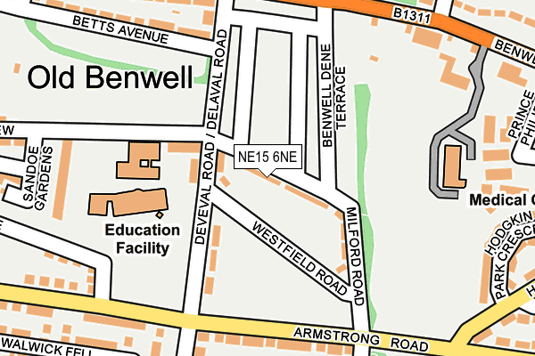 NE15 6NE map - OS OpenMap – Local (Ordnance Survey) NE15 6NE map - OS OpenMap – Local (Ordnance Survey)