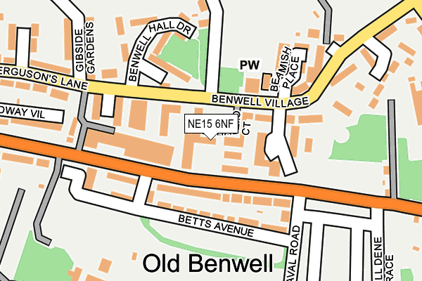 NE15 6NF map - OS OpenMap – Local (Ordnance Survey) NE15 6NF map - OS OpenMap – Local (Ordnance Survey)