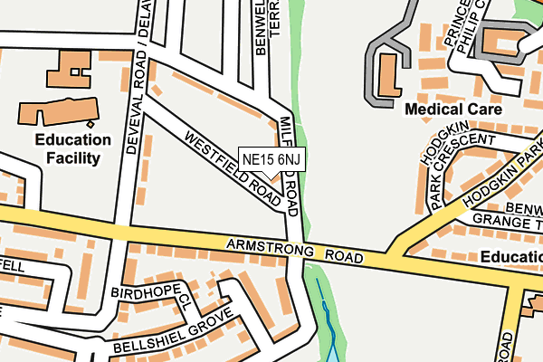 NE15 6NJ map - OS OpenMap – Local (Ordnance Survey) NE15 6NJ map - OS OpenMap – Local (Ordnance Survey)