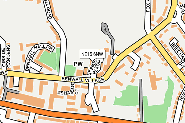NE15 6NW map - OS OpenMap – Local (Ordnance Survey) NE15 6NW map - OS OpenMap – Local (Ordnance Survey)