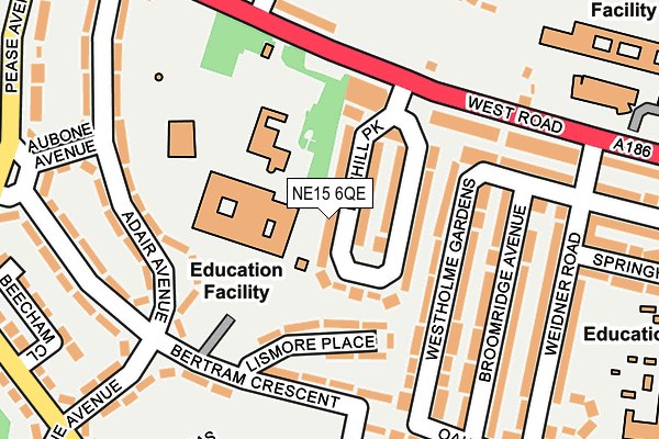 NE15 6QE map - OS OpenMap – Local (Ordnance Survey) NE15 6QE map - OS OpenMap – Local (Ordnance Survey)