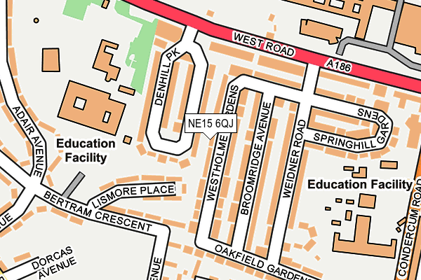 NE15 6QJ map - OS OpenMap – Local (Ordnance Survey) NE15 6QJ map - OS OpenMap – Local (Ordnance Survey)