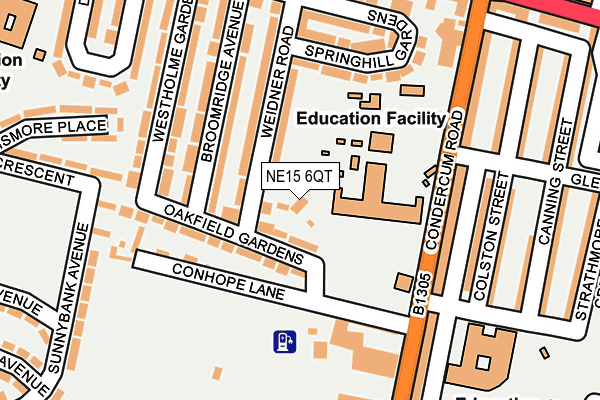 NE15 6QT map - OS OpenMap – Local (Ordnance Survey)
