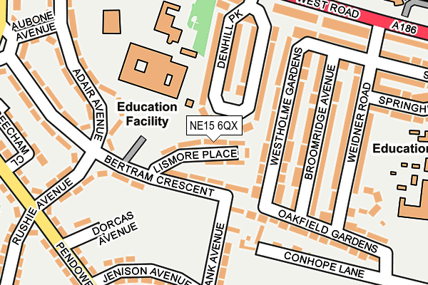 NE15 6QX map - OS OpenMap – Local (Ordnance Survey) NE15 6QX map - OS OpenMap – Local (Ordnance Survey)