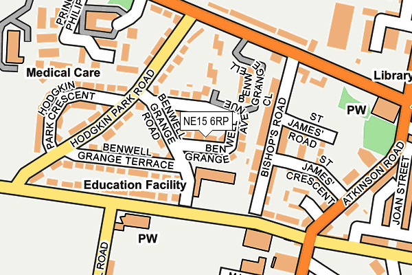 NE15 6RP map - OS OpenMap – Local (Ordnance Survey)