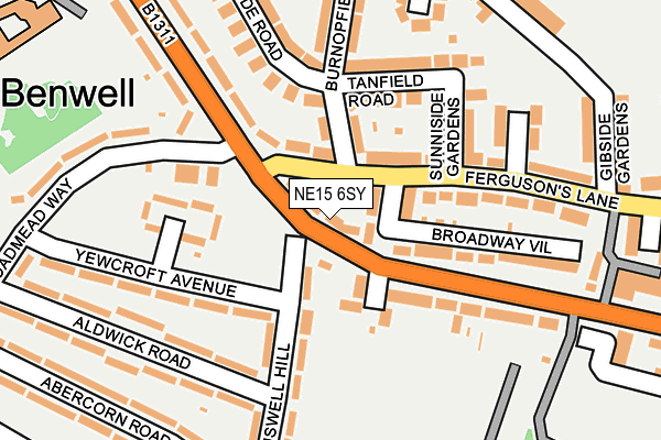 NE15 6SY map - OS OpenMap – Local (Ordnance Survey) NE15 6SY map - OS OpenMap – Local (Ordnance Survey)