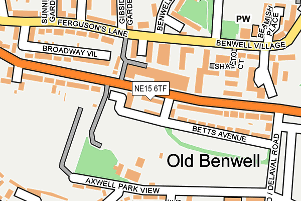 NE15 6TF map - OS OpenMap – Local (Ordnance Survey) NE15 6TF map - OS OpenMap – Local (Ordnance Survey)