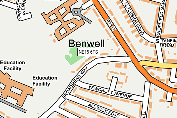 NE15 6TS map - OS OpenMap – Local (Ordnance Survey) NE15 6TS map - OS OpenMap – Local (Ordnance Survey)