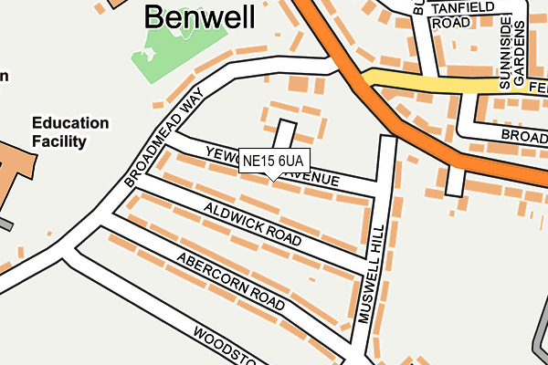 NE15 6UA map - OS OpenMap – Local (Ordnance Survey) NE15 6UA map - OS OpenMap – Local (Ordnance Survey)