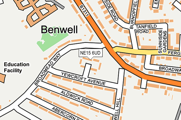 NE15 6UD map - OS OpenMap – Local (Ordnance Survey) NE15 6UD map - OS OpenMap – Local (Ordnance Survey)