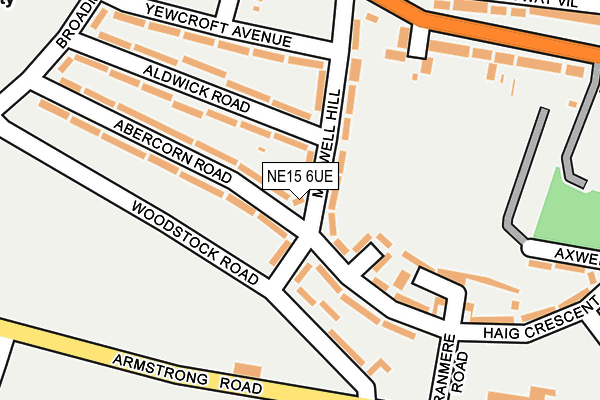 NE15 6UE map - OS OpenMap – Local (Ordnance Survey) NE15 6UE map - OS OpenMap – Local (Ordnance Survey)