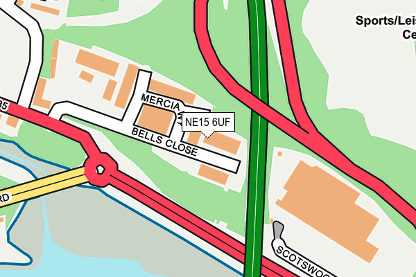 NE15 6UF map - OS OpenMap – Local (Ordnance Survey) NE15 6UF map - OS OpenMap – Local (Ordnance Survey)