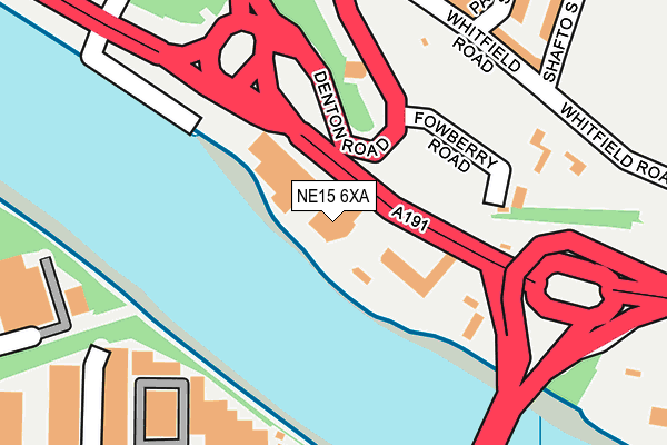NE15 6XA map - OS OpenMap – Local (Ordnance Survey) NE15 6XA map - OS OpenMap – Local (Ordnance Survey)