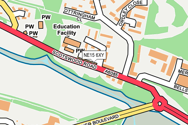 NE15 6XY map - OS OpenMap – Local (Ordnance Survey) NE15 6XY map - OS OpenMap – Local (Ordnance Survey)