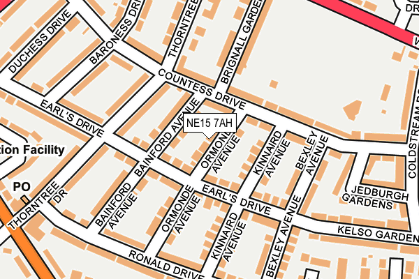NE15 7AH map - OS OpenMap – Local (Ordnance Survey) NE15 7AH map - OS OpenMap – Local (Ordnance Survey)