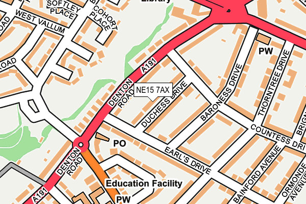 NE15 7AX map - OS OpenMap – Local (Ordnance Survey) NE15 7AX map - OS OpenMap – Local (Ordnance Survey)