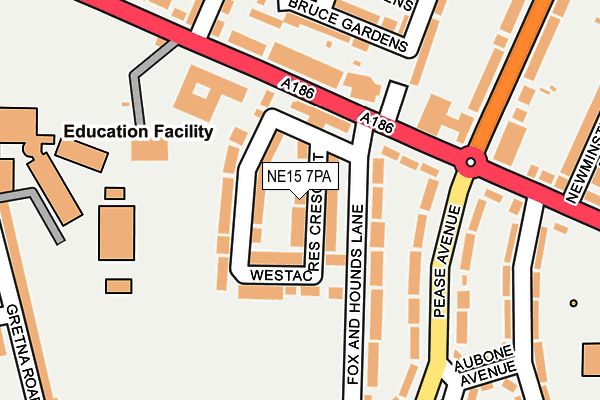NE15 7PA map - OS OpenMap – Local (Ordnance Survey) NE15 7PA map - OS OpenMap – Local (Ordnance Survey)