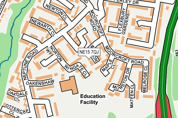 NE15 7QJ map - OS OpenMap – Local (Ordnance Survey) NE15 7QJ map - OS OpenMap – Local (Ordnance Survey)
