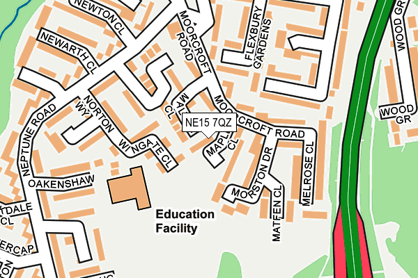 NE15 7QZ map - OS OpenMap – Local (Ordnance Survey) NE15 7QZ map - OS OpenMap – Local (Ordnance Survey)