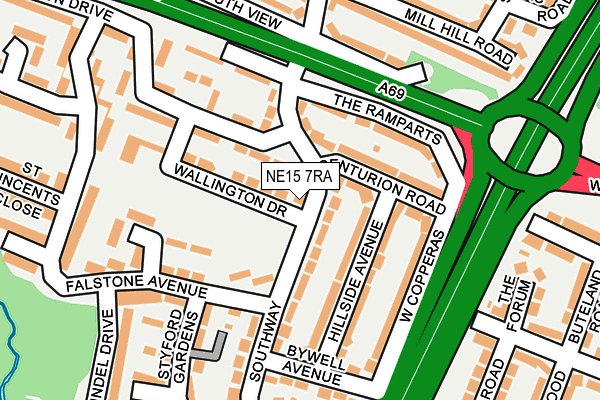 NE15 7RA map - OS OpenMap – Local (Ordnance Survey) NE15 7RA map - OS OpenMap – Local (Ordnance Survey)