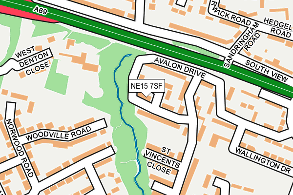 NE15 7SF map - OS OpenMap – Local (Ordnance Survey) NE15 7SF map - OS OpenMap – Local (Ordnance Survey)