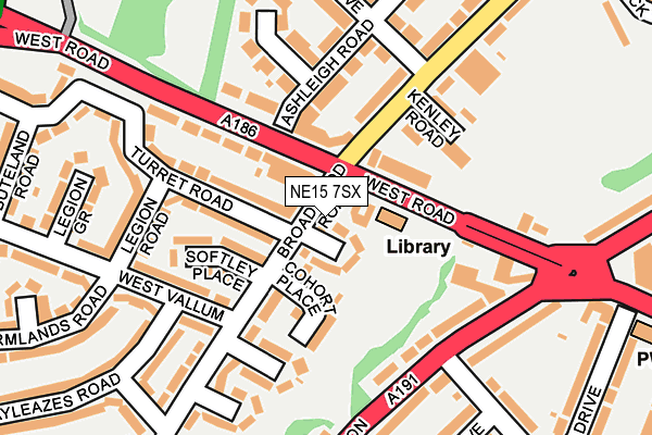 NE15 7SX map - OS OpenMap – Local (Ordnance Survey) NE15 7SX map - OS OpenMap – Local (Ordnance Survey)