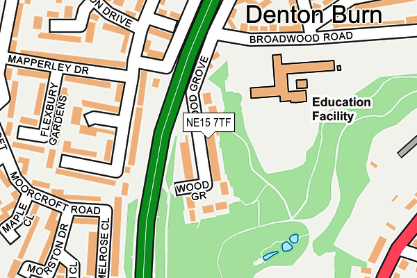 NE15 7TF map - OS OpenMap – Local (Ordnance Survey) NE15 7TF map - OS OpenMap – Local (Ordnance Survey)