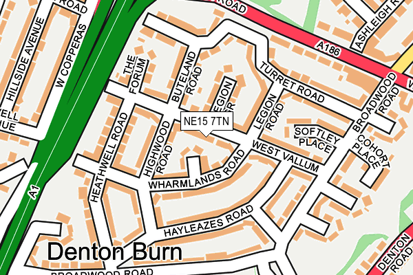 NE15 7TN map - OS OpenMap – Local (Ordnance Survey) NE15 7TN map - OS OpenMap – Local (Ordnance Survey)